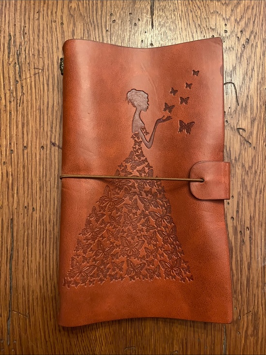 Other - Leather Floral Butterfly Journal - Burnt Orange